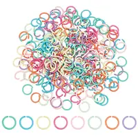 240Pcs 8 Colors Zinc Alloy Open Jump Rings