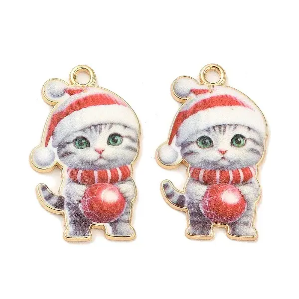 Christmas Alloy Enamel Pendants