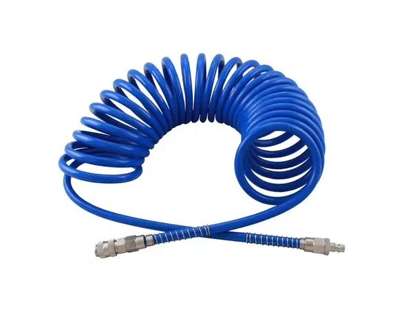 MDtools Hadice tlakové, spirálové, různé délky, 13 bar, velký průtok, s rychlospojkami Délka: 7,5 m