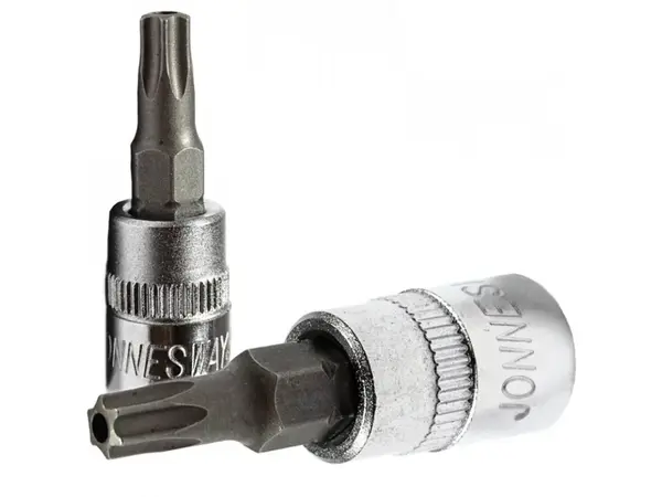 Zástrčné hlavice Torx s otvorem, 1/4", 6hranné, velikosti T6-T40, délka 37 mm - JONNESWAY Velikost: TT40