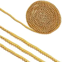 1Pc Polyester with Plastic Round Beaded Ribbon