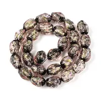 Handmade Foil Lampwork Beads Strands