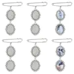 DIY Blank Oval Alloy Brooches DIY Making Kits