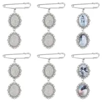 DIY Blank Oval Alloy Brooches DIY Making Kits