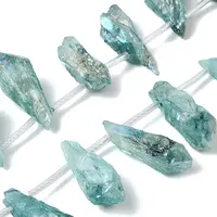 Electroplated Natural Quartz Crystal Beads Strands