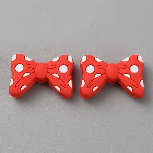Bowknot Silicone Focal Beads