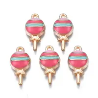 Rack Plating Alloy Enamel Pendants