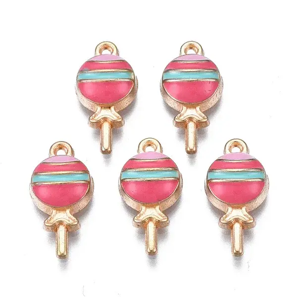 Rack Plating Alloy Enamel Pendants