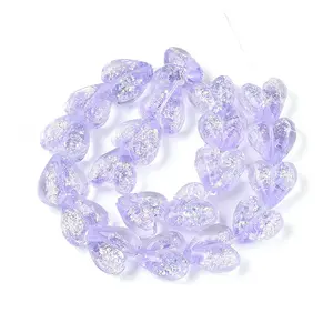 Handmade Foil Lampwork Beads Strands