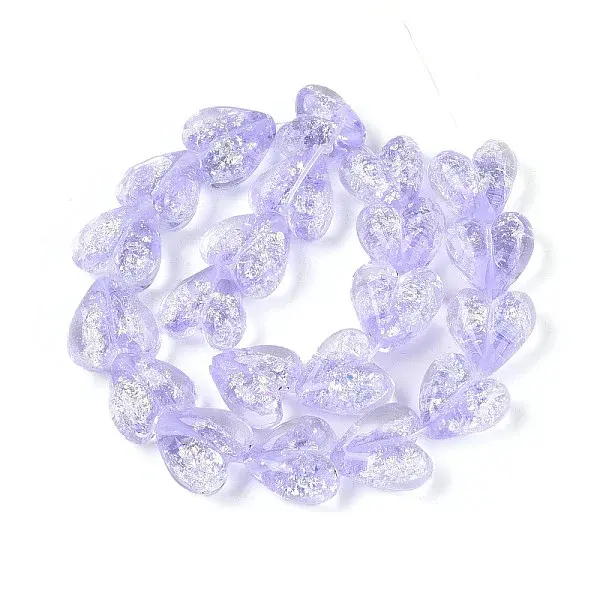 Handmade Foil Lampwork Beads Strands