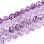 Crackle Transparent Glass Beads Strands