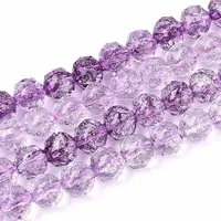 Crackle Transparent Glass Beads Strands
