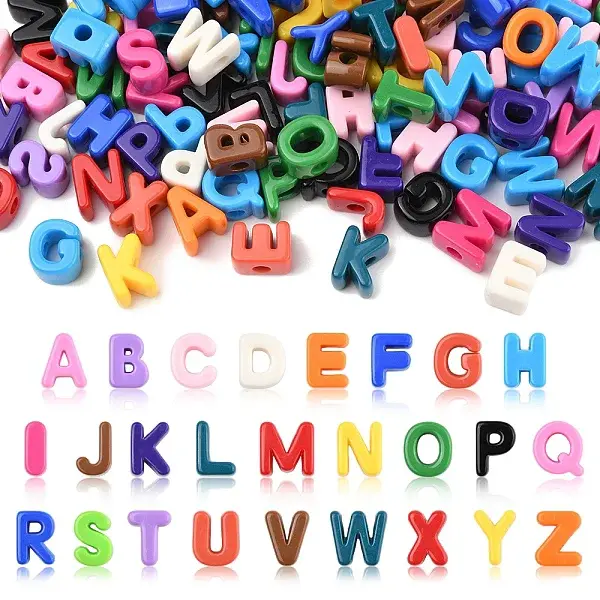 156Pcs 26 Styles Opaque Acrylic European Beads