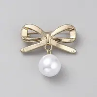 ABS Plastic Bead Zinc Alloy Brooches