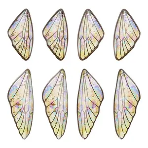 Transparent Resin Wing Pendants Set