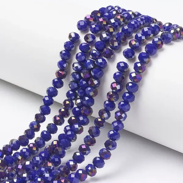 Electroplate Opaque Glass Beads Strands