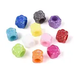 Pearlized UV Plating Opaque Acrylic European Beads