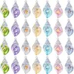28Pcs 7 Colors Luminous Transparent Acrylic Pendants