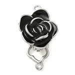 Brass with Black Enamel Fold Over Clasps