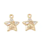 Brass Micro Pave Cubic Zirconia Pendants