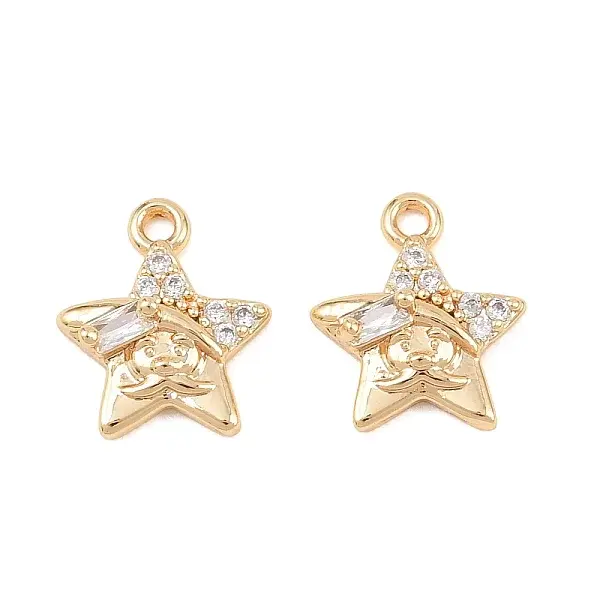 Brass Micro Pave Cubic Zirconia Pendants