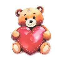 Valentine's Day Opaque Printed Acrylic Pendants