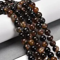 Natural Striped Agate/Banded Agate Beads Strands