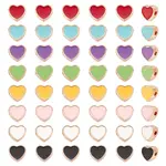 80Pcs 8 Colors Light Gold Plated Alloy Enamel Beads
