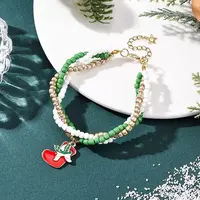Christmas Alloy Enamel Charm Bracelets