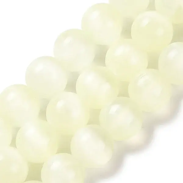 Natural Selenite Beads Strands