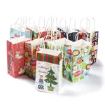 Christmas Theme Kraft Paper Gift Bags