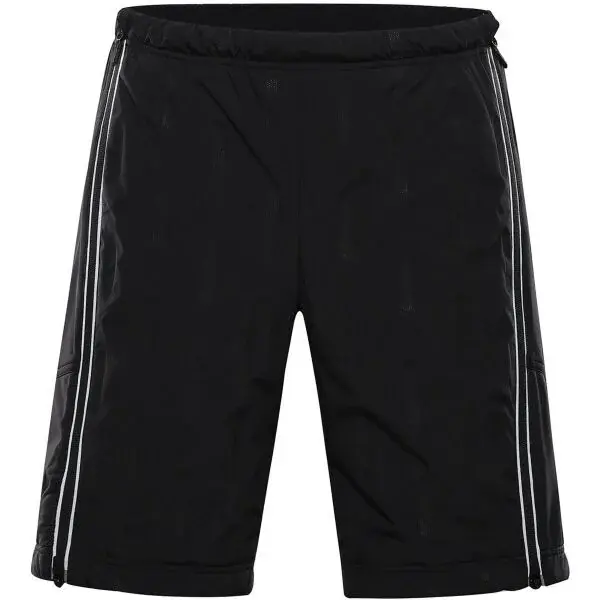 ALPINE PRO WERM Pánske dvojvrstvové krátke nohavice, čierna, veľkosť