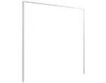 Paspartový rám k šatní skříni Emden, 185 cm, bílý