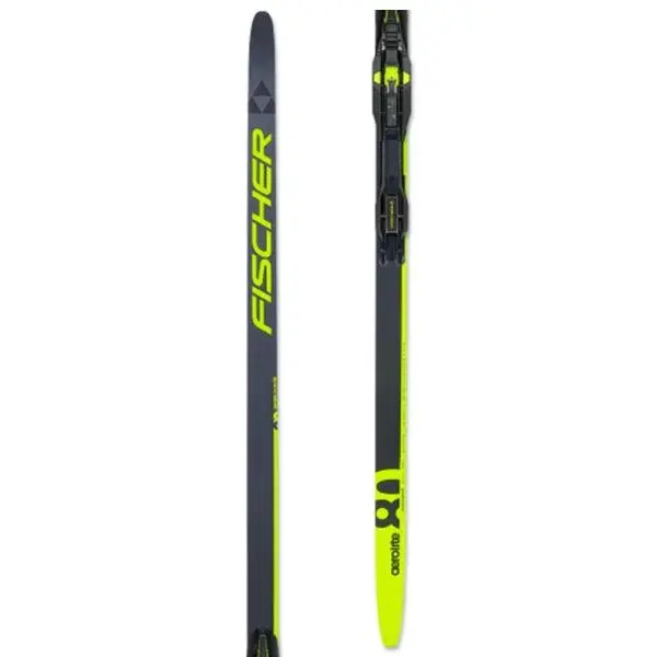 Fischer AEROLITE SKATE 80 SET + BDG RACE SKATE Lyže na korčuľovanie, tmavo sivá, veľkosť