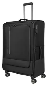 Veľký textilný kufor na kolieskach Travelite Crosslite XL Black