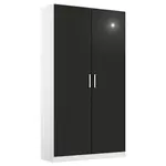 Rauch Möbel ŠATNÍ SKŘÍŇ S OTOČNÝMI DVEŘMI, šedá, bílá, 91/210/54 cm