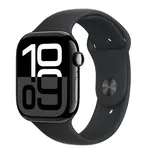 APPLE Watch Series 10 Cellular 42mm Klavírně černý hliník s černým sportovním řemínkem M/L