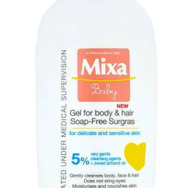 MIXA Baby Mycí gel na tělo a vlásky 400 ml