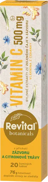 REVITAL Botanicals vitamin C 500 mg, 20 šumivých tablet