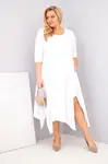 Bavlněné šaty s asymetrickým lemem