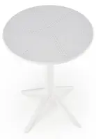 HALMAR Kulatý stůl CALVO bílý, plastový, průměr 60 cm