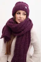 Dámsky set čiapka a šál s ozdobou