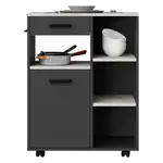 P & B SERVÍROVACÍ VOZÍK, antracitová, světle šedá, 70,2/92,6/40 cm