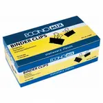 Kovový klip černý 19mm, balení 12ks