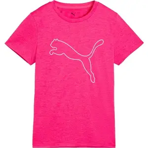 Puma W TAD ESSENTIAL HEATHER LOGO TEE Dámské tričko, růžová, velikost