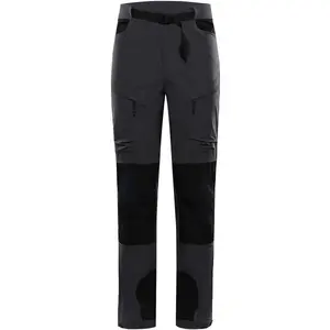 ALPINE PRO AKAN 2 Pánske softshellové nohavice, tmavo sivá, veľkosť