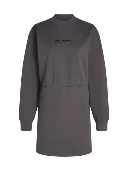 KARL LAGERFELD JEANS Šaty  tmavosivá / čierna