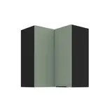 Horní rohová skříňka Aria 60x60 GN-72 2F (90°) Barva korpusu: Černá, Barva dvířek: SA - Aquamarine AFM