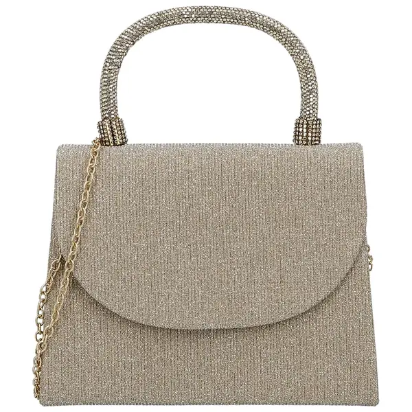 Módní dámská plesová kabelka Michelle Moon Melita, zlatá