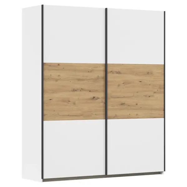 Rauch Möbel SKŘÍŇ S POSOUVACÍMI DVEŘMI, bílá, dub artisan, 175/210/59 cm